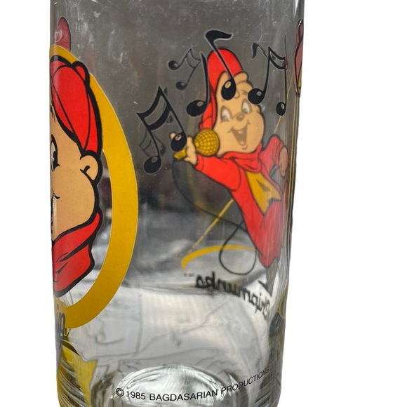 Set of 2 vintage 1985 Alvin and the chipmunks glasses - Picture 4 of 4